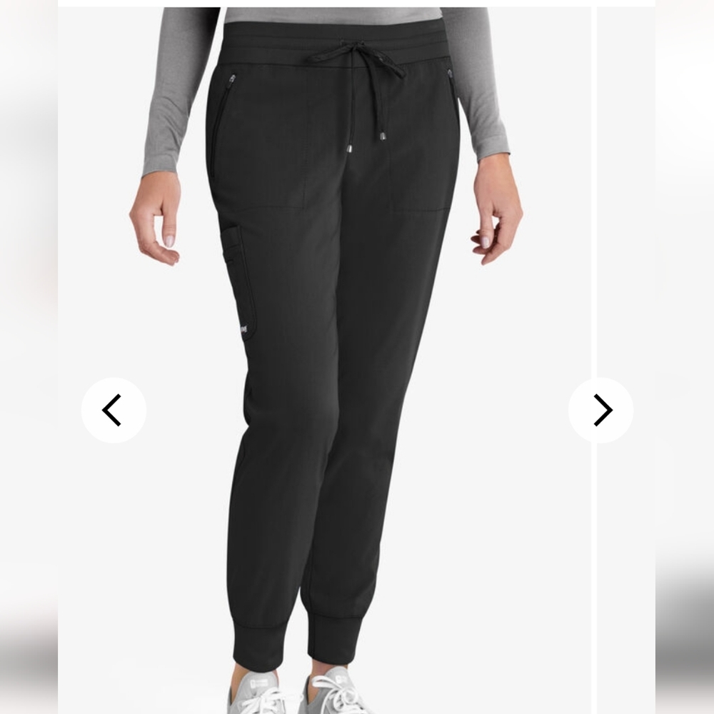 Greys anatomy black small petite Scrub pants jogger style